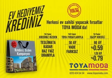  Toya Moda'da 50 ay vade farksız ödemelerle!